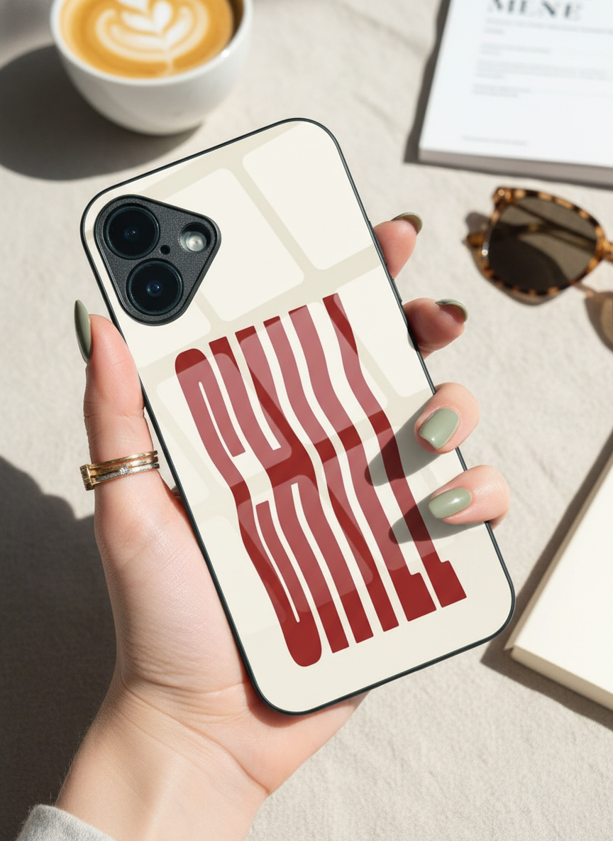 Stay Chill Premium Glass Back Cover For iPhone 11-17 Models