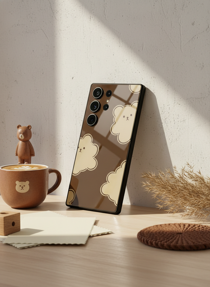 Teddy Overload Premium Glass Back Cover For Galaxy S, A, M & F Series