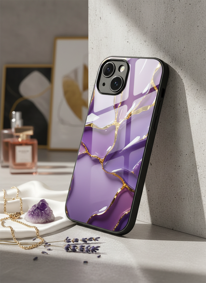 Amethyst Glaze Premium Glass Back Cover For iPhone 11-17 Models