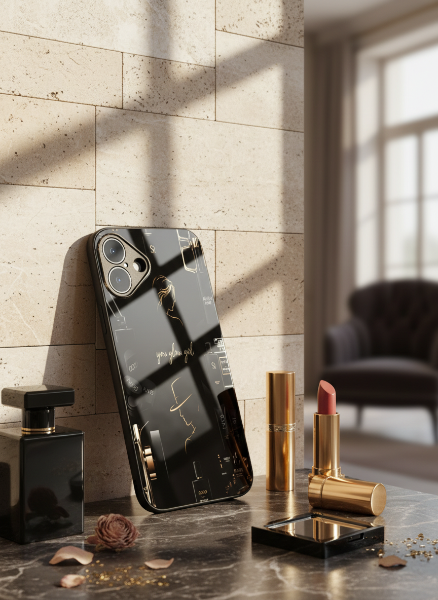 Glow & Grace Premium Glass Back Cover For iPhone 11-17 Models