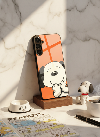 Puppy Love Premium Glass Back Cover For Galaxy S, A, M & F Series