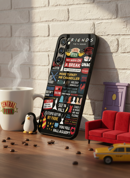 F.R.I.E.N.D.S Premium Glass Back Cover For Galaxy S, A, M & F Series