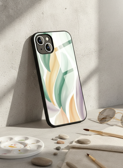 Artistic Touch Premium Glass Back Cover For iPhone 11-17 Models