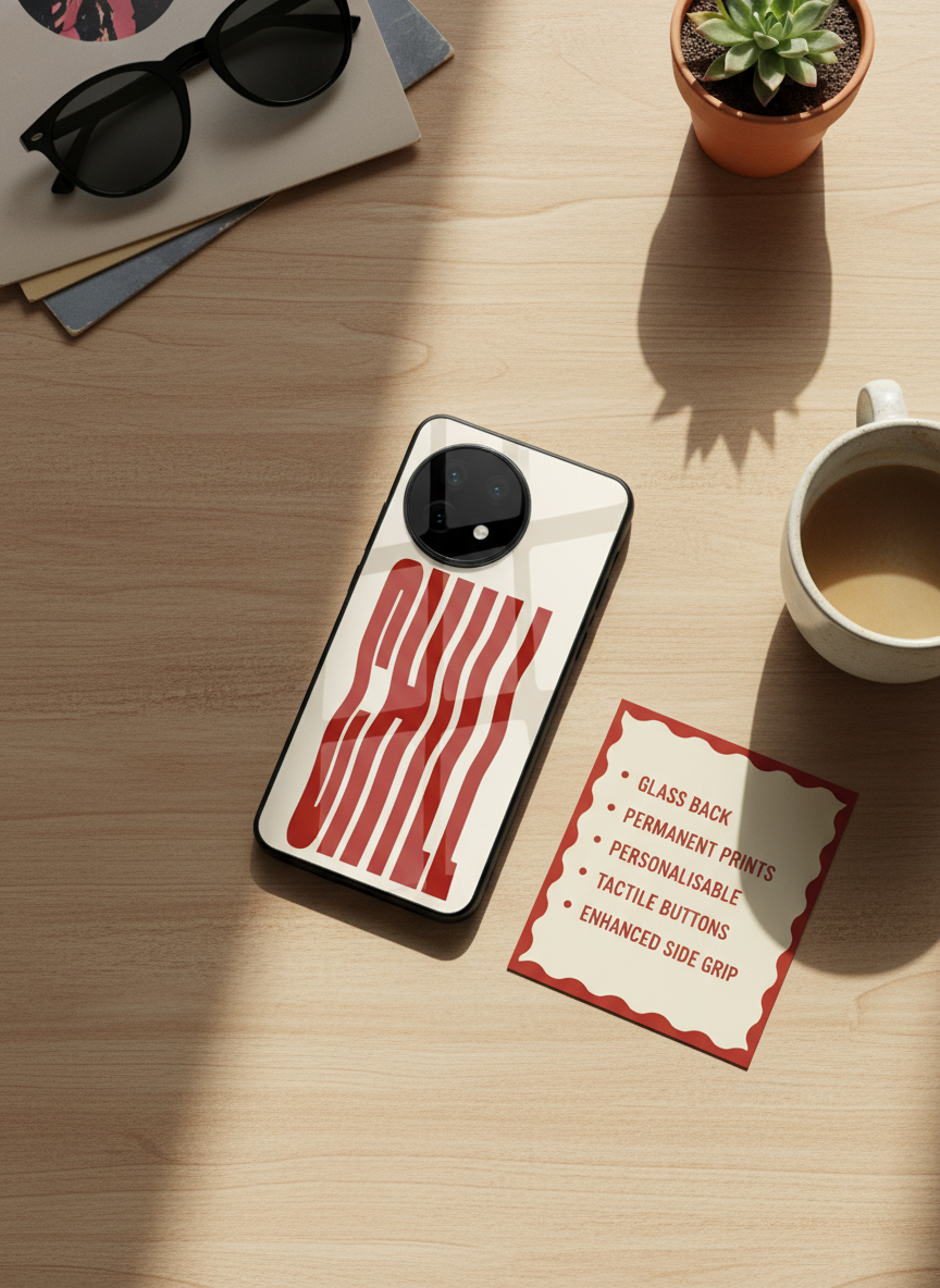 Stay Chill Glass Back Cover For One Plus 13, 12, 11, 10, Nord Series