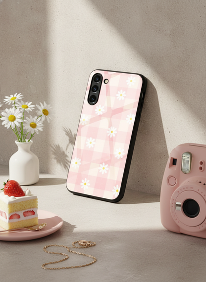 Daisy Bloom Premium Glass Back Cover For Galaxy S, A, M & F Series