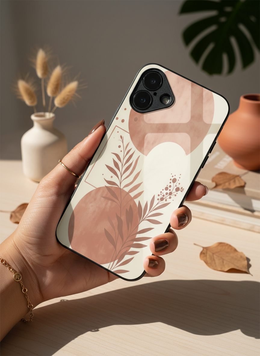 Blush Harmon Premium Glass Back Cover For iPhone 11-17 Models