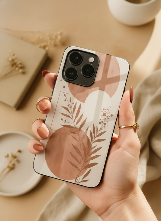 Blush Harmon Premium Glass Back Cover For iPhone 11-17 Models