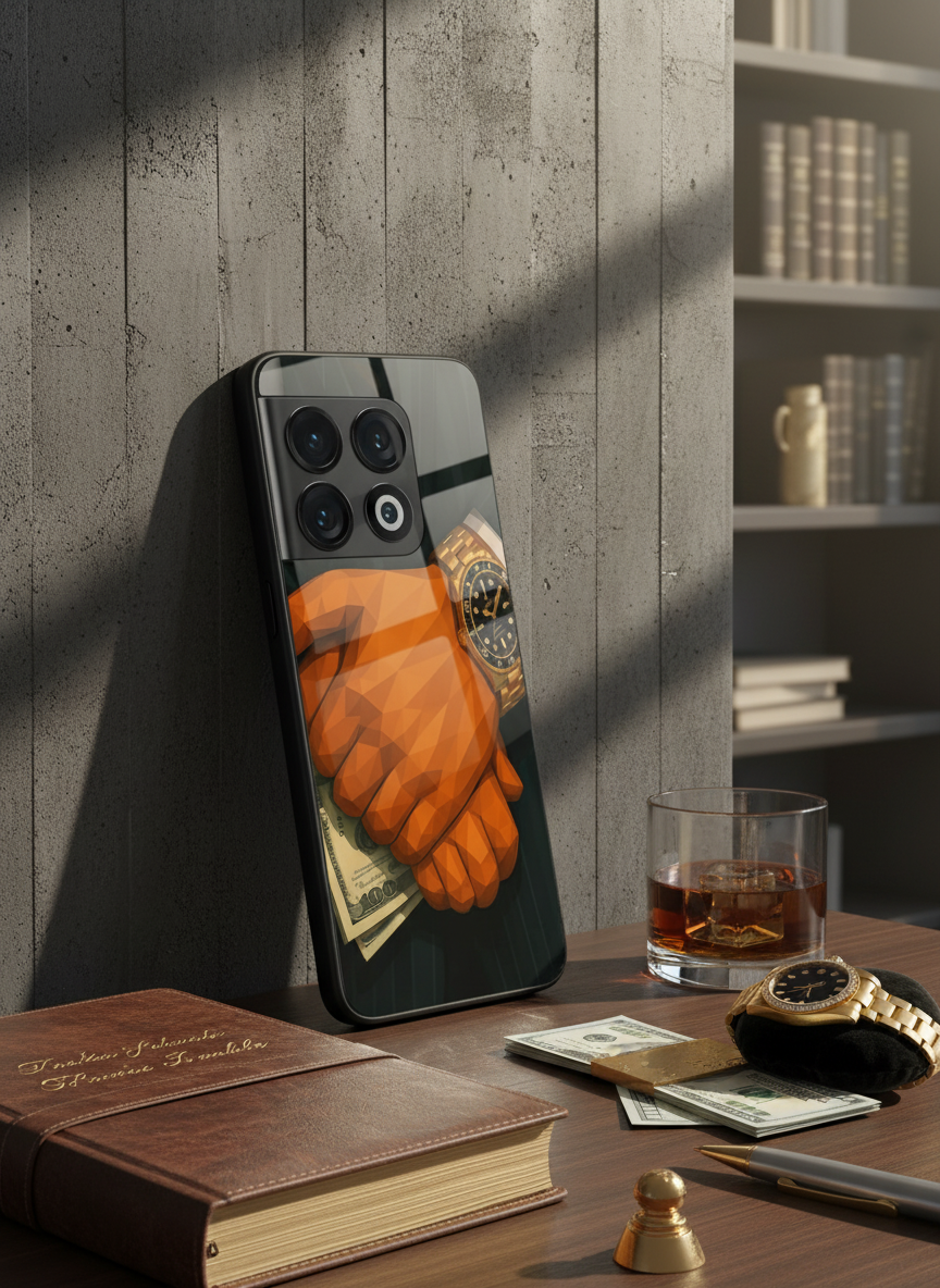 Money Matters Premium Glass Back Cover For One Plus 13, 12, 11, 10, Nord Series