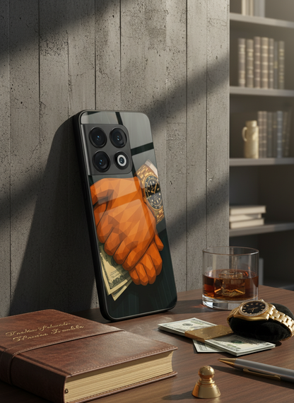 Money Matters Premium Glass Back Cover For One Plus 13, 12, 11, 10, Nord Series