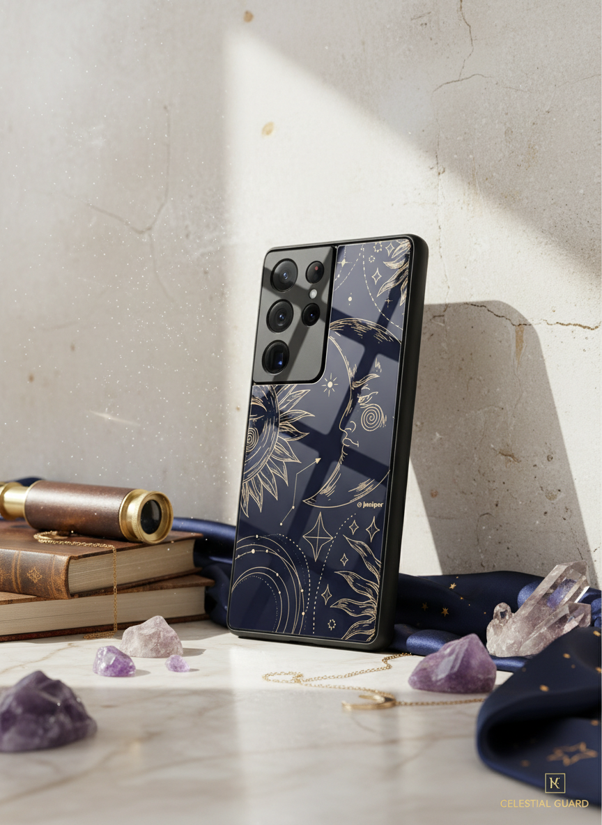 Celestial Dreams Premium Glass Back Cover For Galaxy S, A, M & F Series