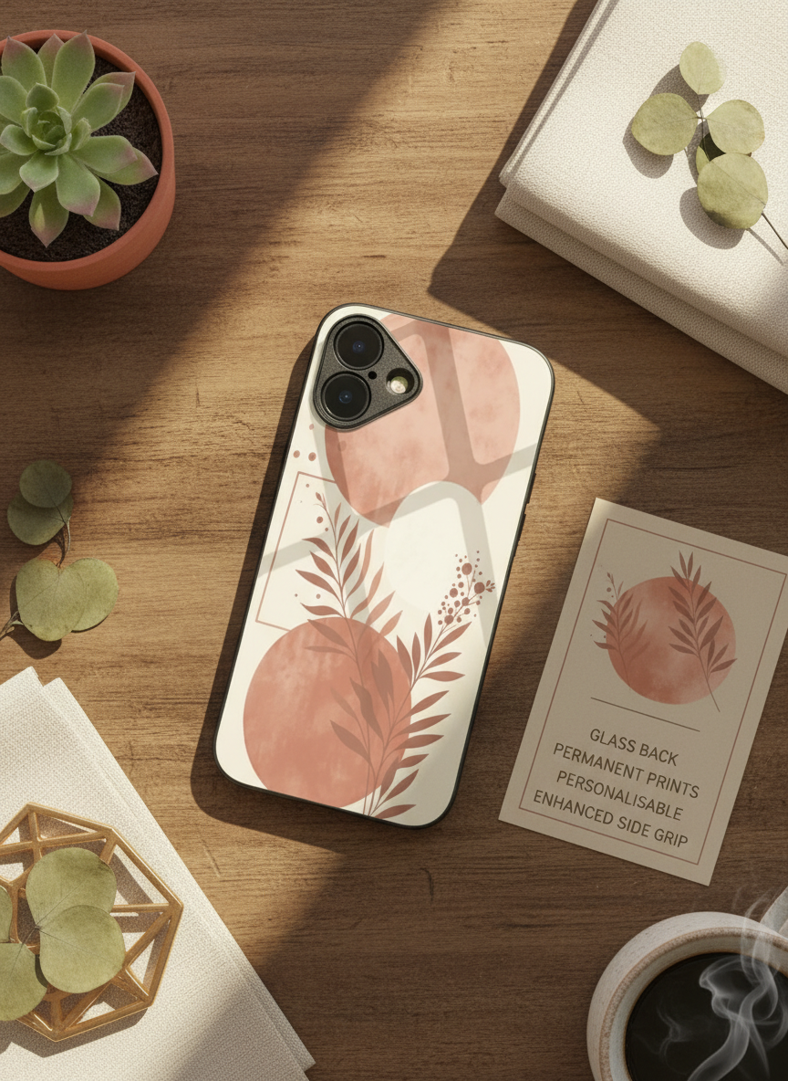 Blush Harmon Premium Glass Back Cover For iPhone 11-17 Models