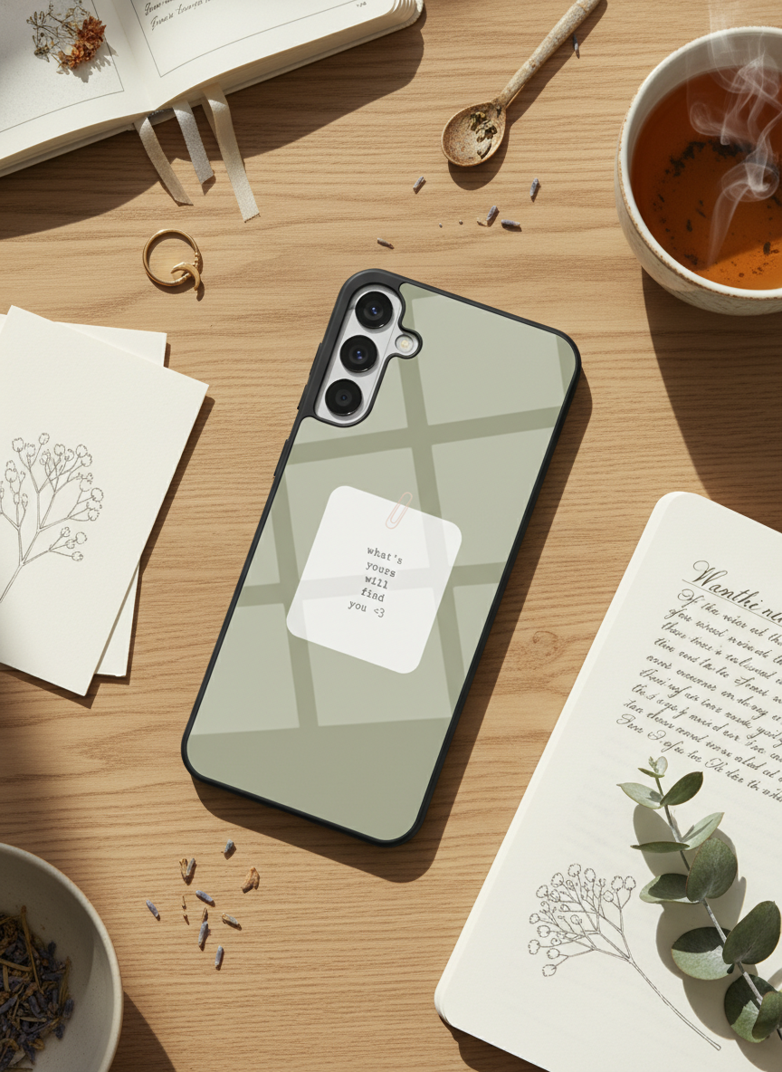 Find You Premium Glass Back Cover For Galaxy S, A, M & F Series