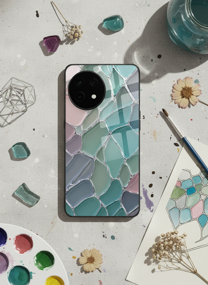 Ocean Glaze Glass Back Cover For One Plus 13, 12, 11, 10, Nord Series