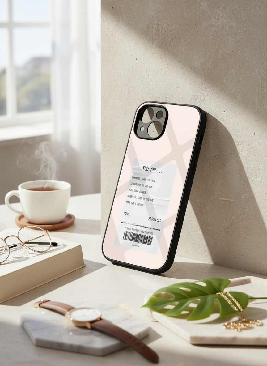 You Are Enough Premium Glass Back Cover For iPhone 11-17 Models