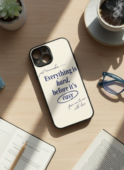 Soft Reminder Premium Glass Back Cover For iPhone 11-17 Models