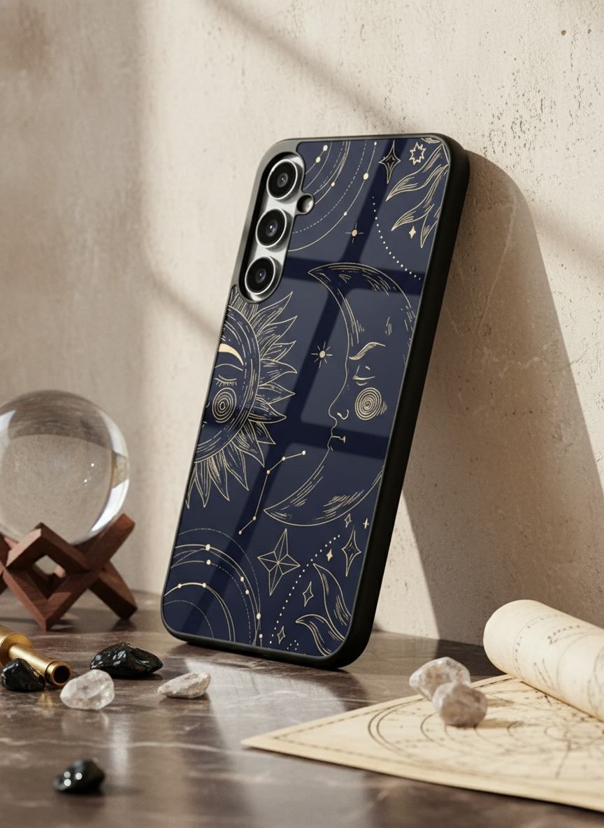 Celestial Dreams Premium Glass Back Cover For Galaxy S, A, M & F Series