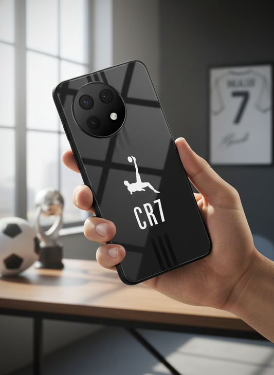 CR7 Legacy Premium Glass Back Cover For One Plus 13, 12, 11, 10, Nord Series