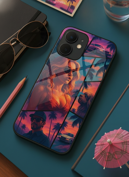 GTA Loading  Premium Glass Back Cover For iPhone 11-17 Models