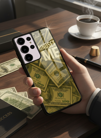 Money Mindset Premium Glass Back Cover For Galaxy S, A, M & F Series