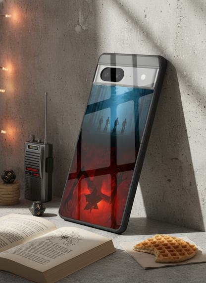 STRANGER THINGS- ShadowSplit Premium Glass Back Cover For Google Pixel 7,8,9,10 Series
