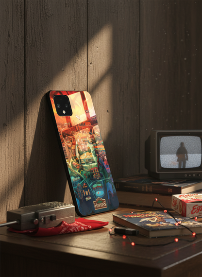 STRANGER THINGS- Hawkins Cinematic Map Premium Glass Back Cover For Google Pixel 7,8,9,10 Series
