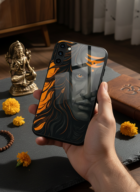 Aghora Premium Glass Back Cover For Galaxy S, A, M & F Series