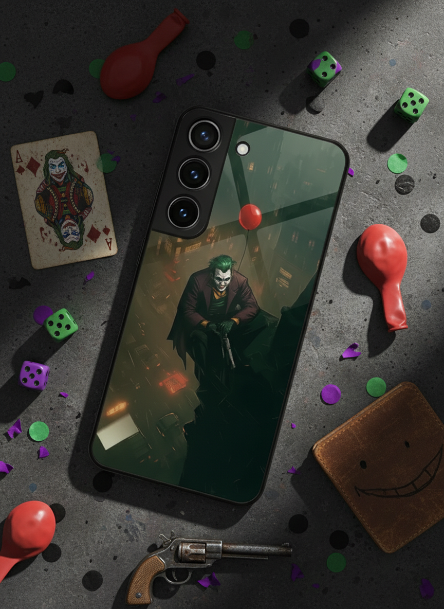 I am Joker Premium Glass Back Cover For Galaxy S, A, M & F Series