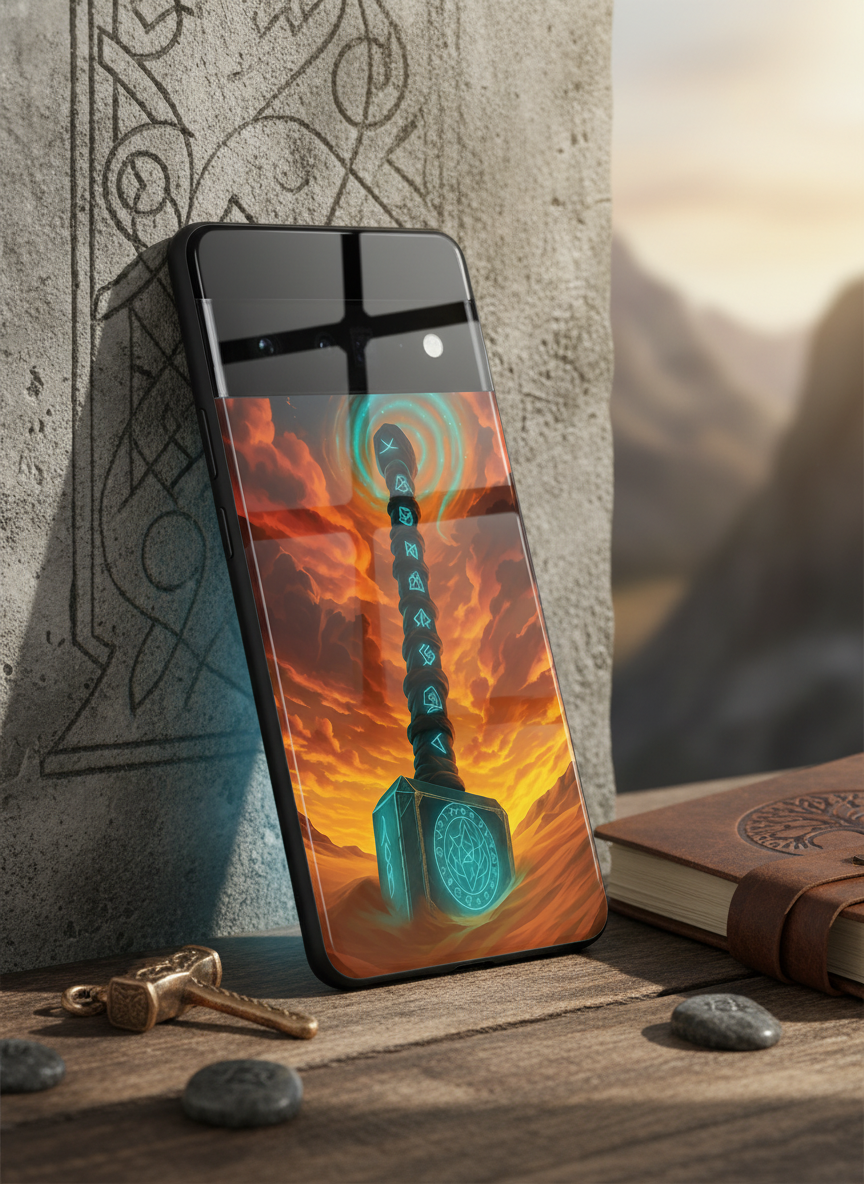 Mjolnir is it You ? Premium Glass Back Cover For Google Pixel 7,8,9,10 Series