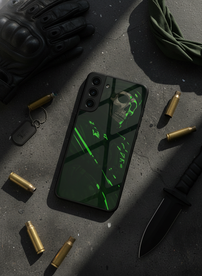 COD Zombie Premium Glass Back Cover For Galaxy S, A, M & F Series