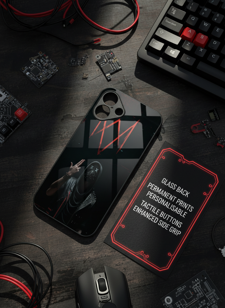 Symbol Premium Glass Back Cover For iPhone 11-17 Models