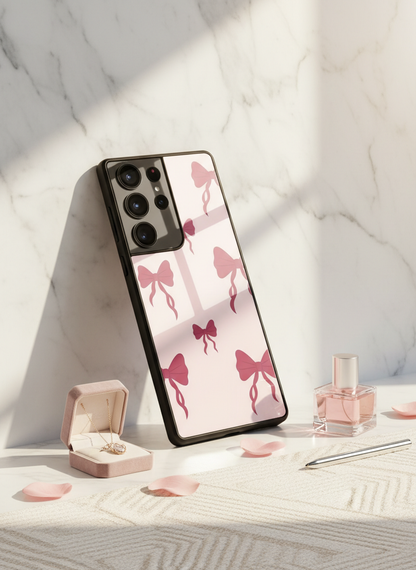 Purple Charm Premium Glass Back Cover For Galaxy S, A, M & F Series