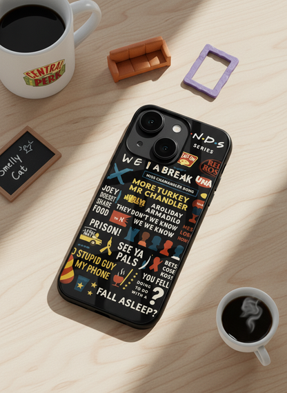 F.R.I.E.N.D.S Premium Glass Back Cover For iPhone 11-17 Models