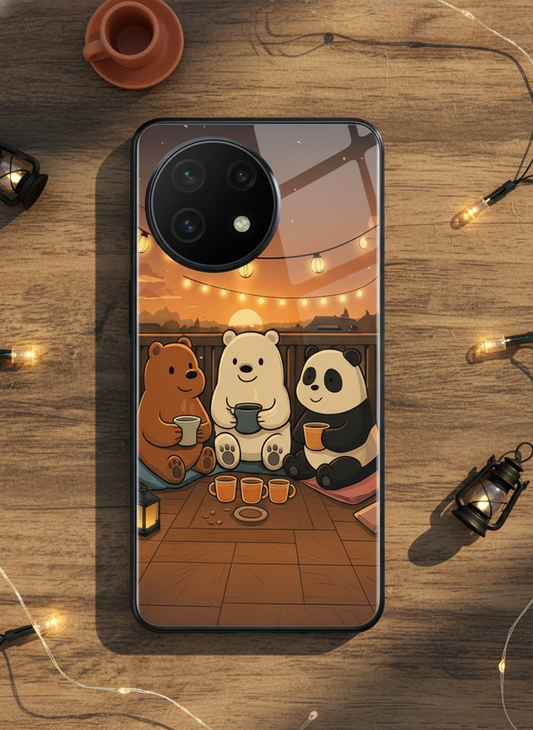 Tea Time Trio Glass Back Cover For One Plus 13, 12, 11, 10, Nord Series
