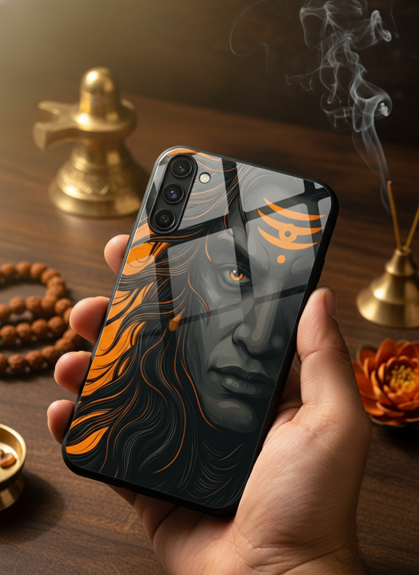 Aghora Premium Glass Back Cover For Galaxy S, A, M & F Series