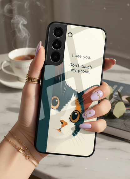 Sassy Cats Premium Glass Back Cover For Galaxy S, A, M & F Series
