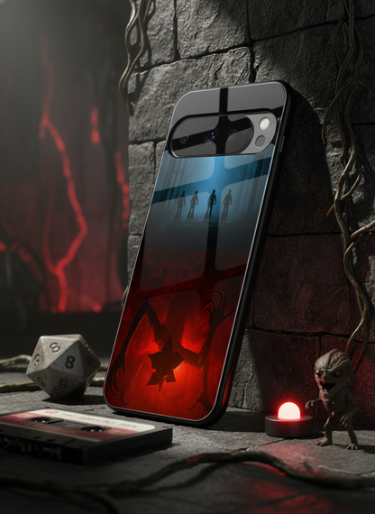 STRANGER THINGS- ShadowSplit Premium Glass Back Cover For Google Pixel 7,8,9,10 Series