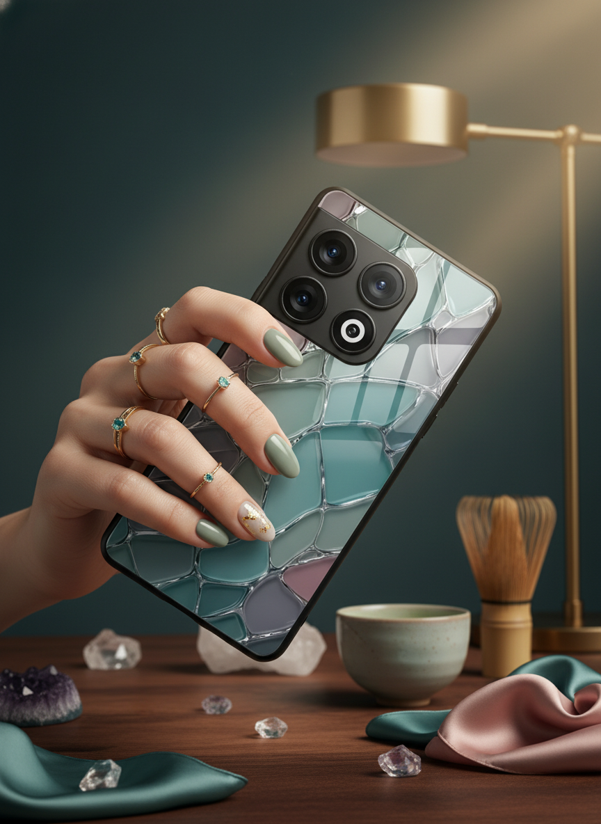 Ocean Glaze Glass Back Cover For One Plus 13, 12, 11, 10, Nord Series