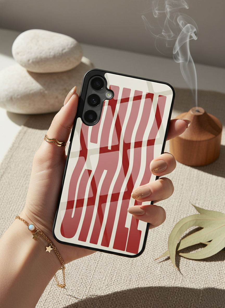 Stay Chill Premium Glass Back Cover For Galaxy S, A, M & F Series