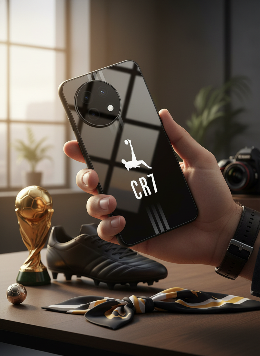 CR7 Legacy Premium Glass Back Cover For One Plus 13, 12, 11, 10, Nord Series