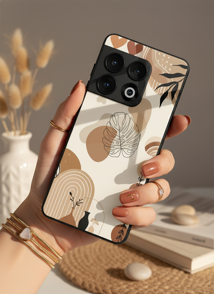Organic Aura Glass Back Cover For One Plus 13, 12, 11, 10, Nord Series