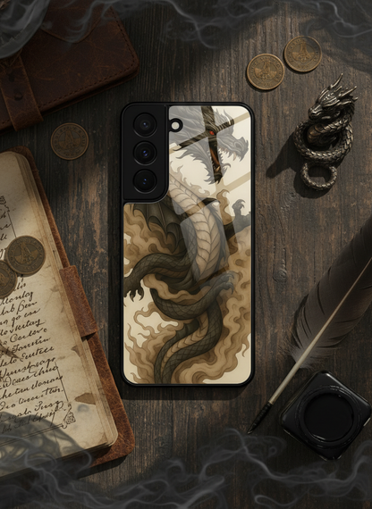 Dragon Premium Glass Back Cover For Galaxy S, A, M & F Series