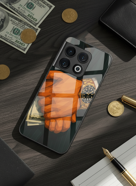 Money Matters Premium Glass Back Cover For One Plus 13, 12, 11, 10, Nord Series