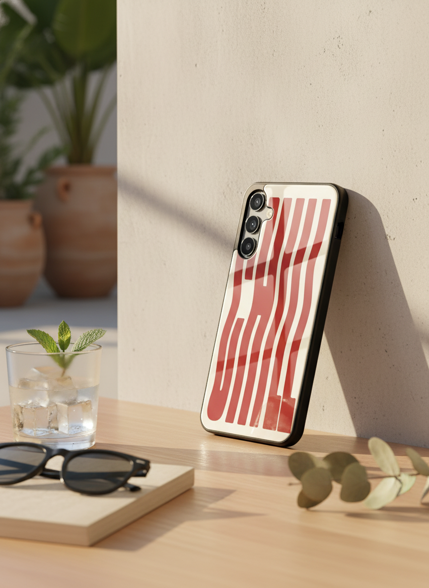 Stay Chill Premium Glass Back Cover For Galaxy S, A, M & F Series