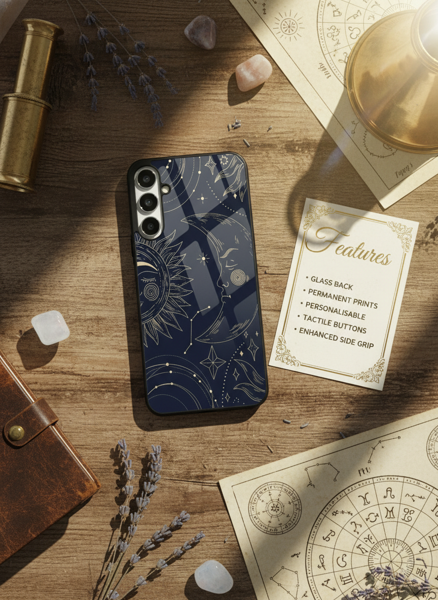 Celestial Dreams Premium Glass Back Cover For Galaxy S, A, M & F Series