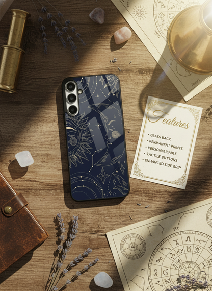 Celestial Dreams Premium Glass Back Cover For Galaxy S, A, M & F Series