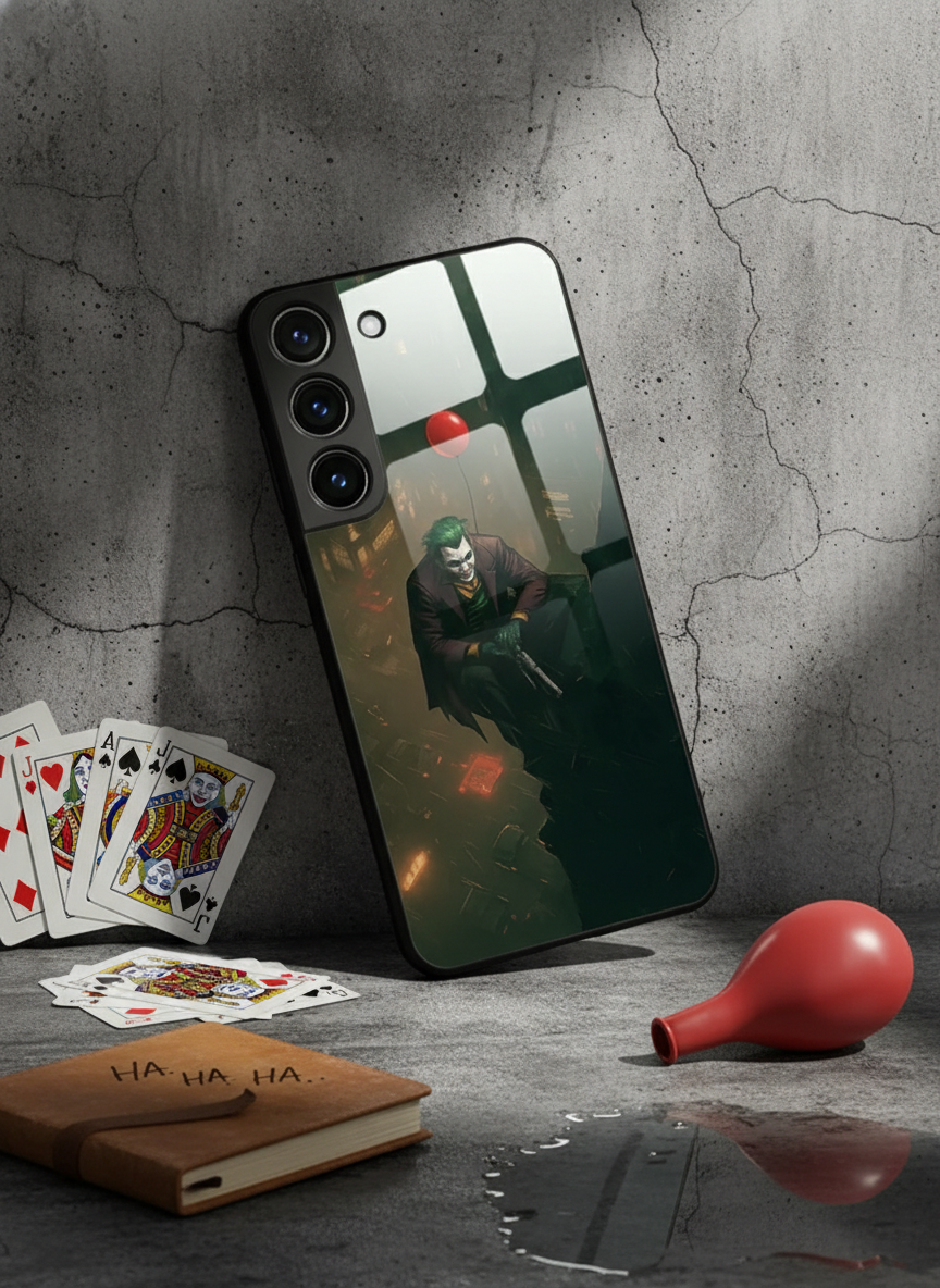 I am Joker Premium Glass Back Cover For Galaxy S, A, M & F Series