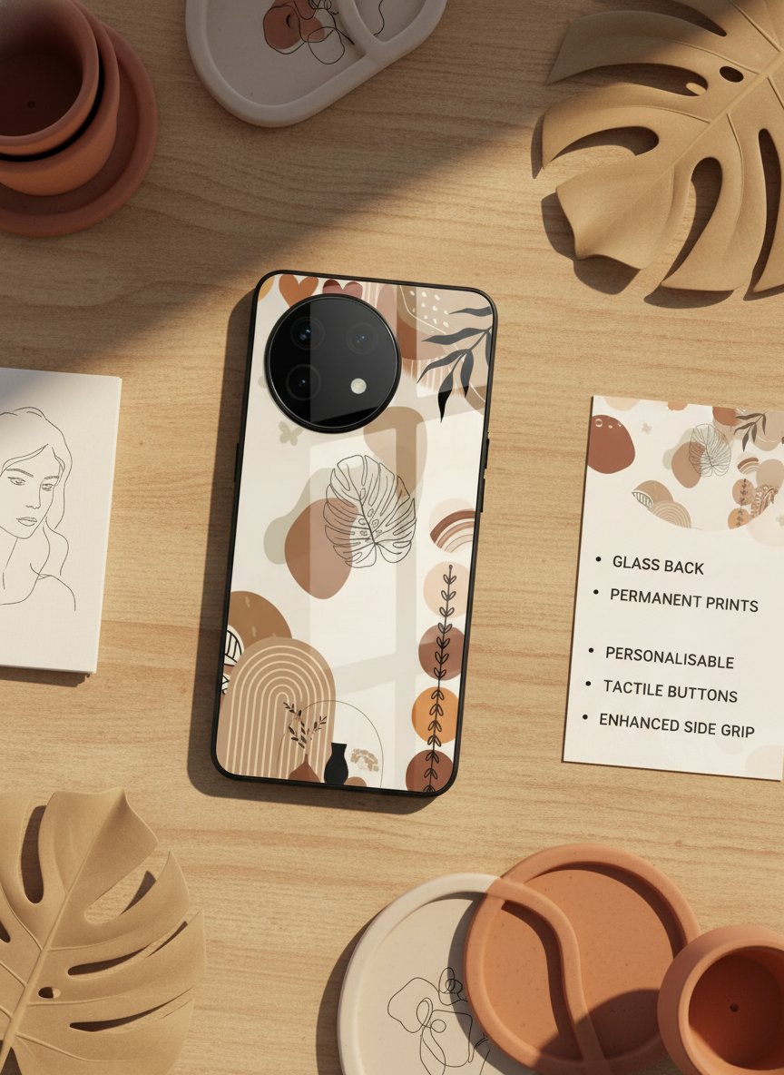 Organic Aura Glass Back Cover For One Plus 13, 12, 11, 10, Nord Series