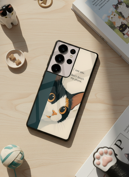 Sassy Cats Premium Glass Back Cover For Galaxy S, A, M & F Series