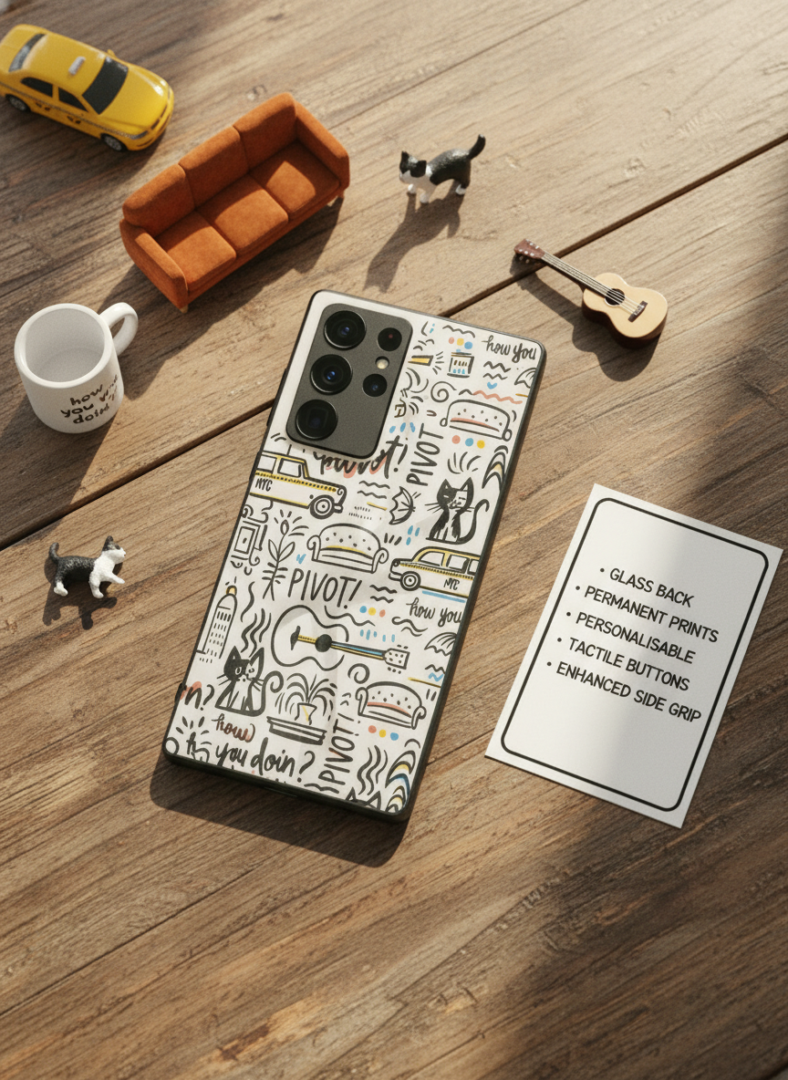 NYC Vibes Premium Glass Back Cover For Galaxy S, A, M & F Series