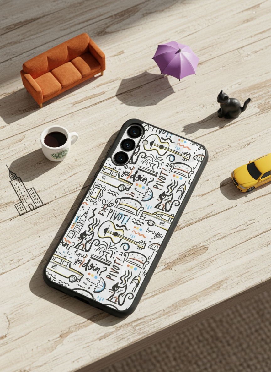 NYC Vibes Premium Glass Back Cover For Galaxy S, A, M & F Series